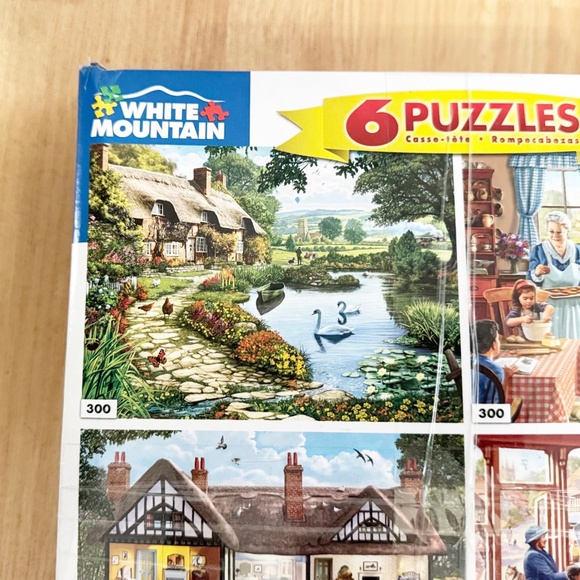 Lot/Set of 6 Jigsaw Puzzles White Mountain 300, 500, 1000 Pcs - Picture 2 of 7